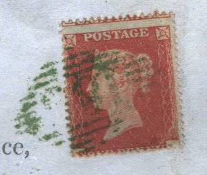 GB Ireland Dublin BRIGHT GREEN *186* Numeral 1d Red Cover SG.Cat £1500 1855 427c