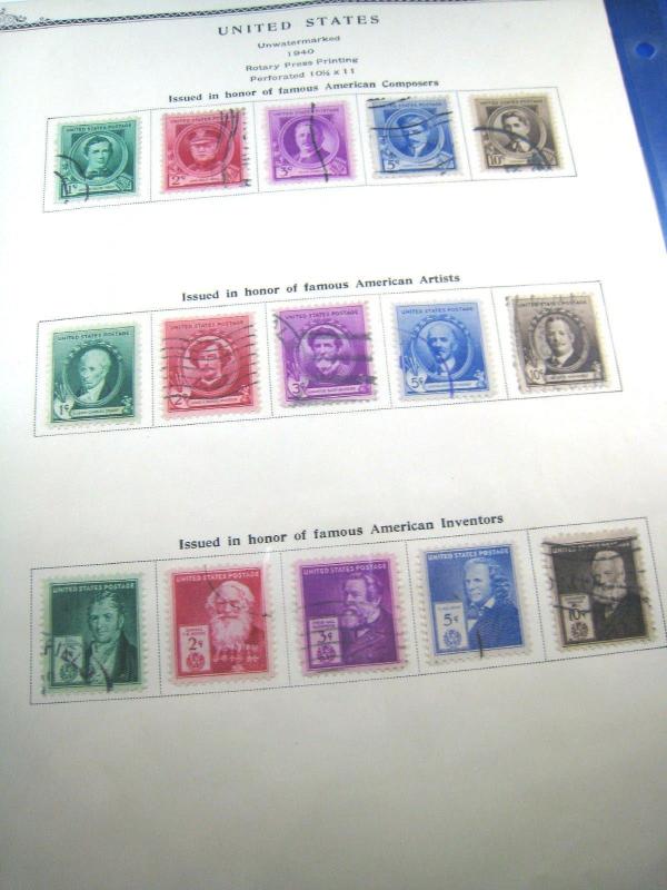 UNITED STATES - SCOTT # 859-893 - Used