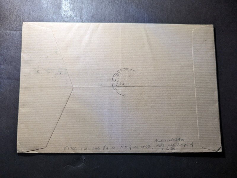 1938 British Falkland Islands Souvenir Cover South Georgia to Port Stanley