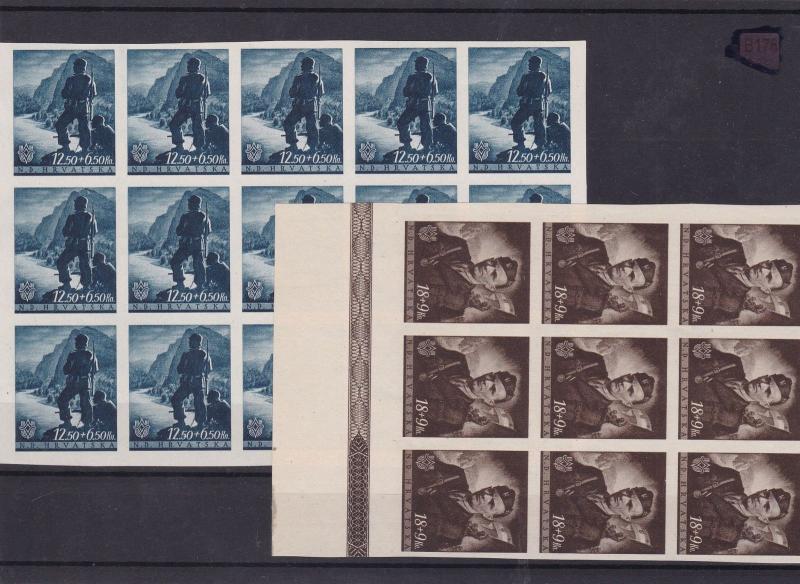 croatia mnh imperf stamps blocks  ref 11298