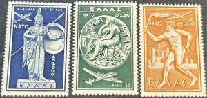 GREECE # C71-C73-MINT/HINGED---COMPLETE SET---AIR-MAIL---1954