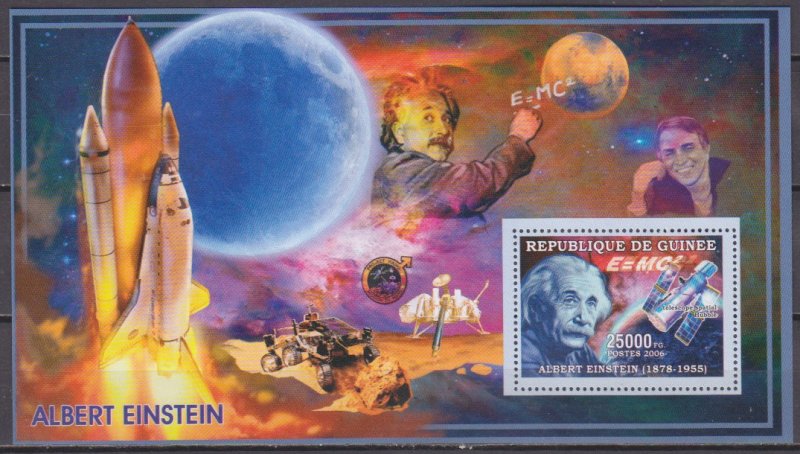 2006 Guinea 4287/B990 Albert Einstein / Satellite 7,00 €​​​​​​​