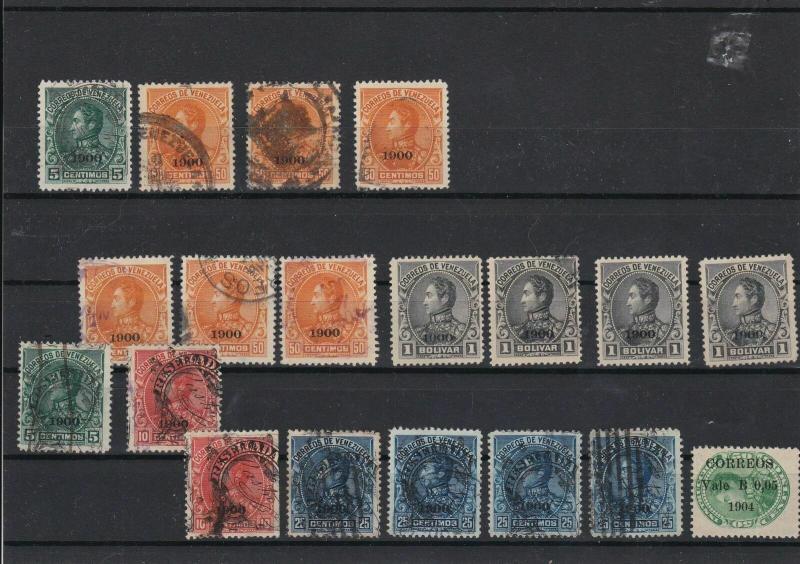 Venezuela 1900 Overprint Stamps ref 22560