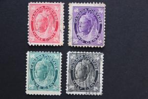 Canada sc#66 67 68 69 used maple leaf set no faults, no thins