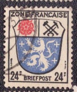 Germany -French Occupation 1945 -  4N9 Used