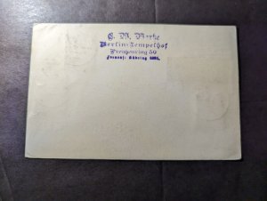 1924 Germany Airmail ZR3 Zeppelin Postcard Cover to Springfield MA USA