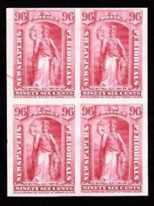 MOMEN US STAMPS #PR23P3 96c BLOCKS PROOF ON INDIA SUPERB $65++ LOT #82523-8