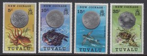 Tuvalu 19-22 New Coinage mnh