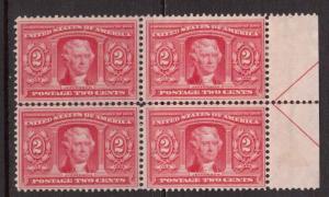 USA #324 VF Mint Arrow Block