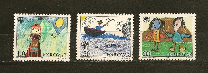 Faroe Islands SC#45-47 Art 1979 MNH