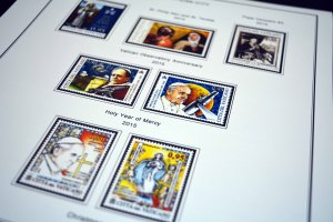 COLOR PRINTED VATICAN CITY 2011-2020 STAMP ALBUM PAGES (48 illustrated pages)