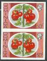 Dominica 1975-78 Tomatoes 50c imperforate pair unmounted ...