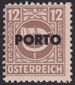 Austria - 1946 - Scott #J194 - MNH - Post Horn - overprint