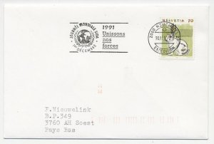 Cover / Postmark Switzerland 1991 AIDS - SIDA - Join forces