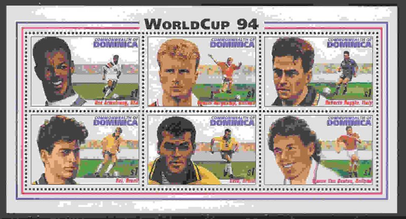 Dominica #1690 m/sheet of 6, F-VF Mint NH ** World Cup Soccer