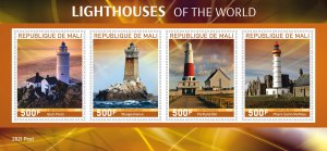 Stamps. LIghthouses 1+1 sheets perf 2021 year Mali