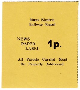 (I.B) Isle of Man : Manx Electric Railway Board - Newspapers 1p