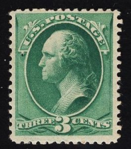 US #207 3c Blue Green Washington MINT NH SCV $250