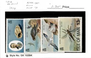 Isle of Man, Postage Stamp, #142-145 Mint NH, 1979 Bird, Insect (AC)
