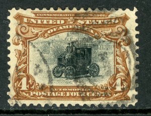 USA 1901 Pan American Expo 4¢ Car Scott #296 VFU M432