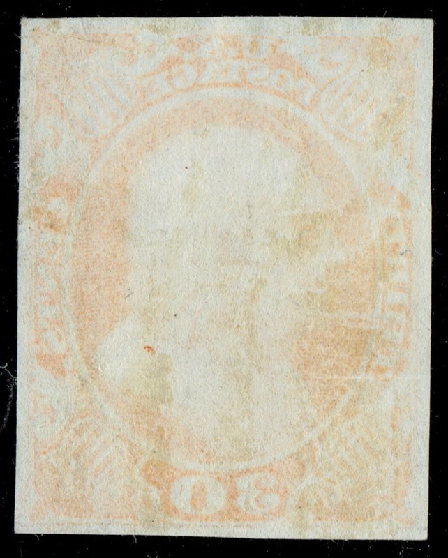 [mag126] 1860 Scott#38P3 proof on India cv:$1,250 very fresh!!