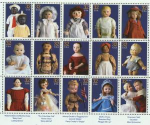 1997 sheet American Dolls Sc# 3151