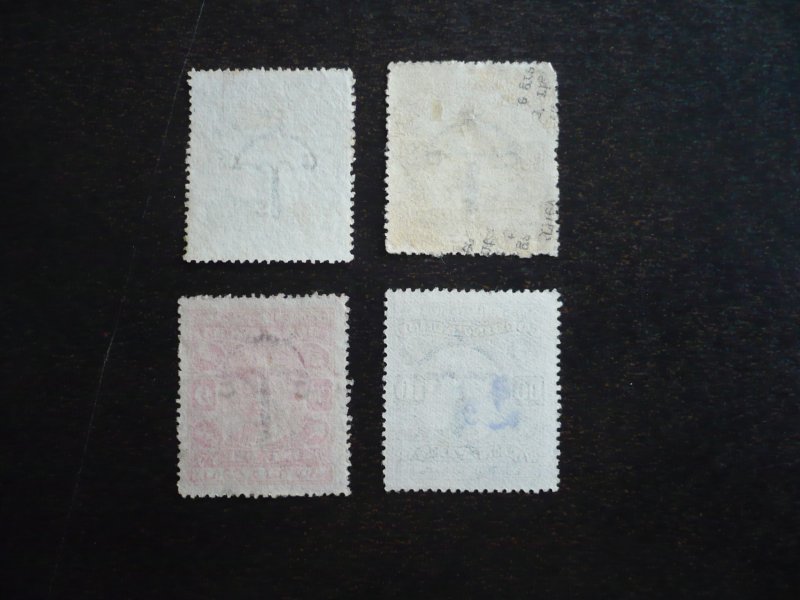 Stamps - India Cochin - Scott# O10,O12-O14 - Used Part Set of 4 Stamps