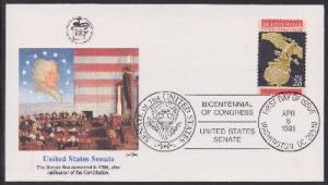 2413 US Senate Unaddressed Fleetwood FDC