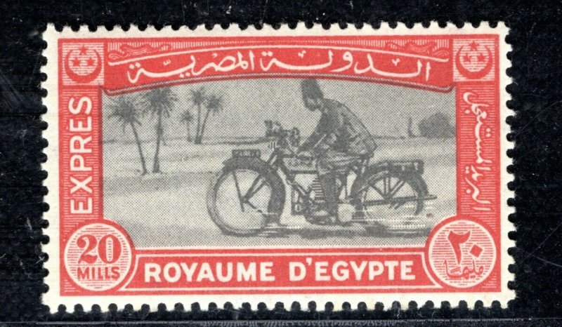 EGYPT 20m EXPRESS Stamp 1929 MOTORBIKE PALMS Mint MM {samwells-covers}BLACK474 