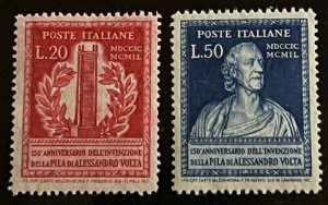 Italy Scott# 526-527 Unused VF NH stamps Cat $105.00