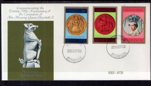 Bermuda 360-362 Queen Elizabeth II Silver Jubilee Fleetwood U/A FDC