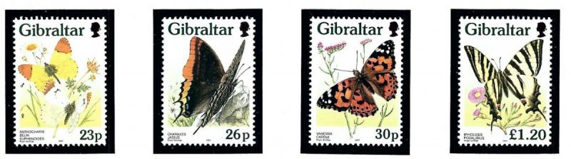 Gibraltar 728-31 MNH 1997 Butterflies