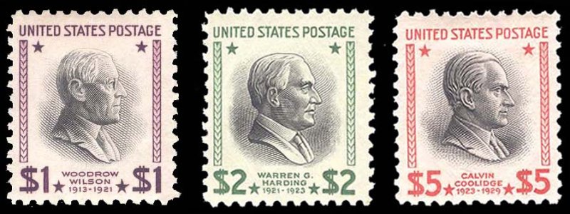 U.S. 1938 PRES. ISSUE 832-34  Mint (ID # 90907)