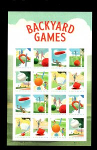 U.S. SCOTT #5627-5634  -  BACKYARD GAMES    -  MINT NEVER HINGED SHEET