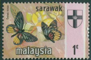 Malaysia Sarawak 1971 SG219 1c Butterflies MLH