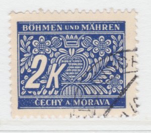 Czechoslovakia Ger. 1939 BOHEMIA AND MORAVIA 2k Used A25P42F19276 Protectorate-