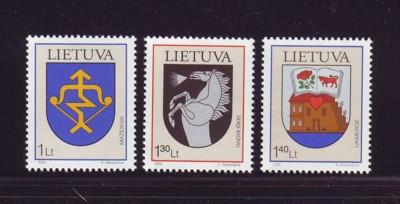 Lithuania Sc762-4 2004 Coat of Arms stamps  NH