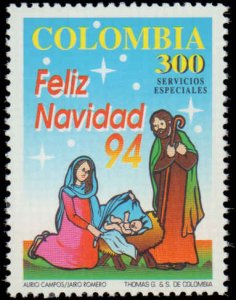 Colombia #1108-1109, Complete Set(2), 1994, Christmas, Never Hinged