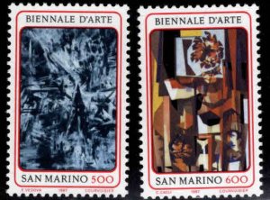 San Marino Scott 1135-1136  MNH**  Abstract Art set