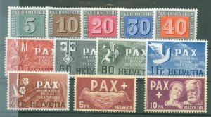 Switzerland #293-302/304-305  Single