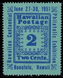 1951 Cinderella Hawaiin Centennial Philatelic Exhibition June 27-30, 1951 NGAI