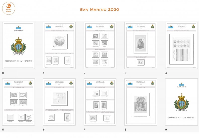 SAN MARINO 2020 - PRINTABLE STAMP ALBUM