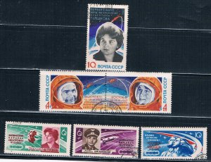 Russia 2750a-53 Used set Space Flights 1963 (R1180)