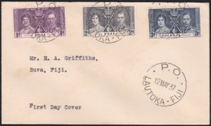 FIJI 1937 Coronation set on FDC ex LAUTOKA.................................B3173