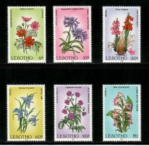 Lesotho 1985 - Wild Flowers - Set of 6 Stamps - Scott #496-501 - MNH