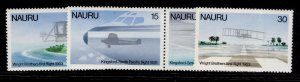 NAURU QEII SG200-203, 1979 flight anniv set, NH MINT.