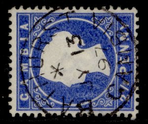 GAMBIA QV SG27, 2½d deep brt blue, VERY FINE USED.
