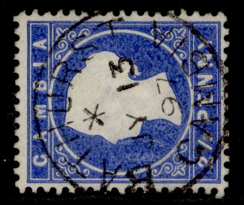GAMBIA QV SG27, 2½d deep brt blue, VERY FINE USED.