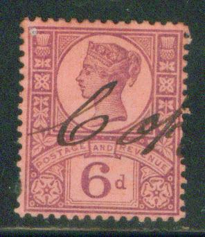 Great Britain Scott 119, Victoria 6p 1887 CV$11.50