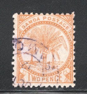 Samoa, Scott #13a  VF, Used, Spacing 6mm, Perf 12x11 1/2, CV $100.00 ... 5480029